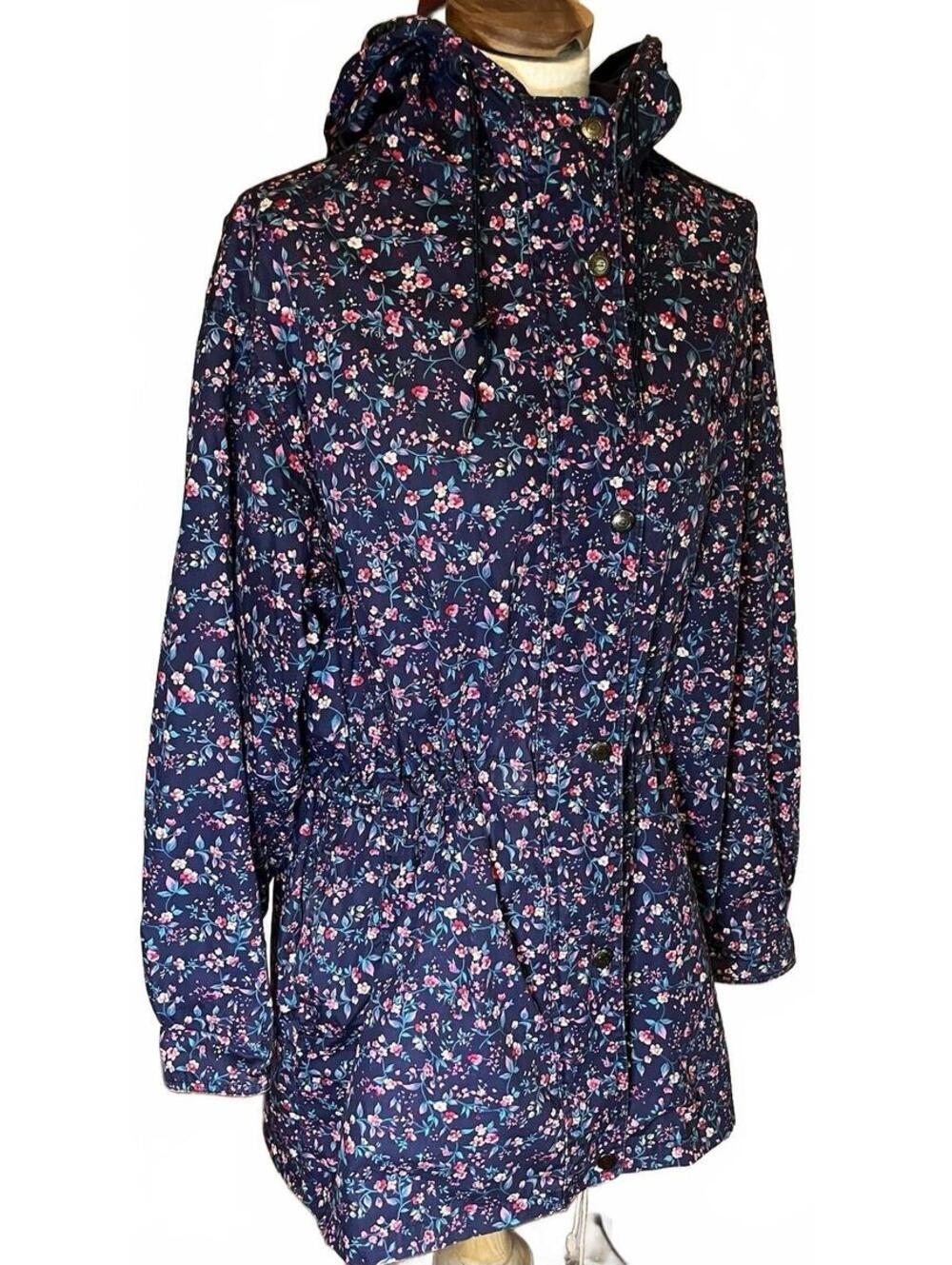 Vintage 90s Northern Reflections Floral XL Cotton Windbreaker Jacket Granny